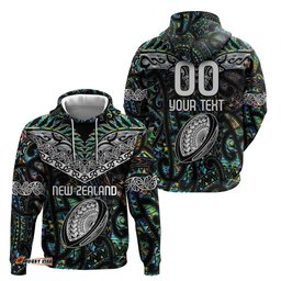 custom new zealand hoodie maori rugby tattoo papua shell