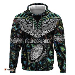 custom new zealand hoodie maori rugby tattoo papua shell