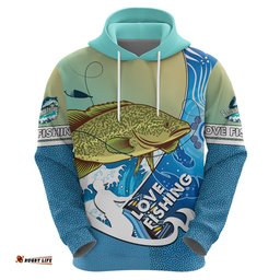 australia fishing hoodie love fishing murray cod in aboriginal art patterns