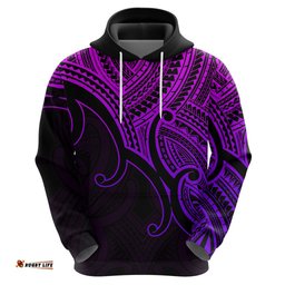 aotearoa maori koru hoodie polynesian pacific tribal purple