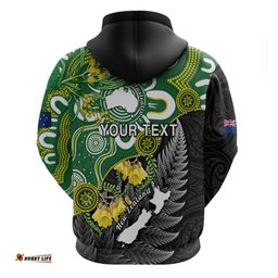 personalised new zealand and australia hoodie aboriginal mix aotearoa maori unique style