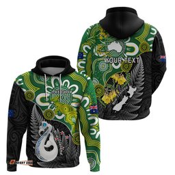 personalised new zealand and australia hoodie aboriginal mix aotearoa maori unique style
