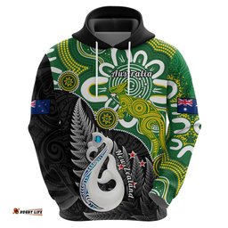 personalised new zealand and australia hoodie aboriginal mix aotearoa maori unique style