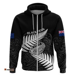aotearoa rugby hoodie go black fern pacific nz maori