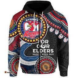 roosters rugby hoodie naidoc aboriginal