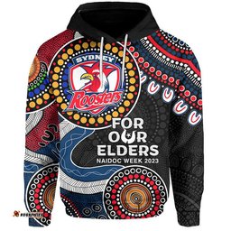 roosters rugby hoodie naidoc aboriginal