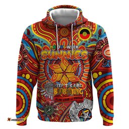 custom gold coast suns naidoc week 2024 hoodie mascot football