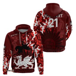 custom text and number nrl anzac st dragons hoodie camouflage