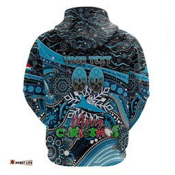 merry christmas sharks hoodie aboriginal santa rugby mascot cronulla sutherland