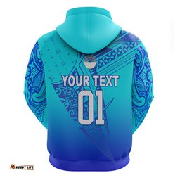 custom personalised moana pasifika super rugby tapa pacific island tapa original blue hoodie