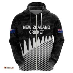 new zealand cricket hoodie black cap sporty style no1