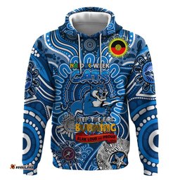 custom geelong cats naidoc week 2024 hoodie mascot football