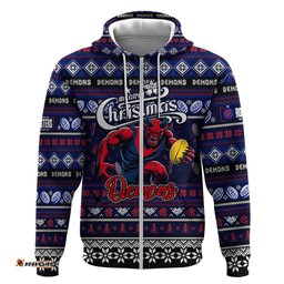 personalized demons football xmas hoodie australia afl mascot