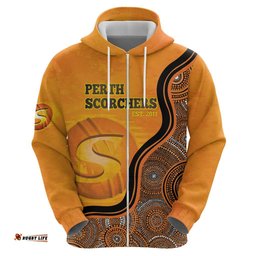 custom perth scorchers hoodie indigenous art grunge style