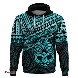 personalised matariki new zealand hoodie maori new year tiki turquoise version