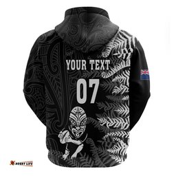 personalised new zealand rugby hoodie silver fern basic world cup