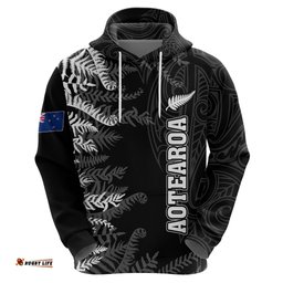 personalised new zealand rugby hoodie silver fern basic world cup