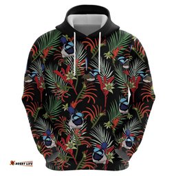 australia kangaroo paw and splendid fairy wren hoodie sameless style