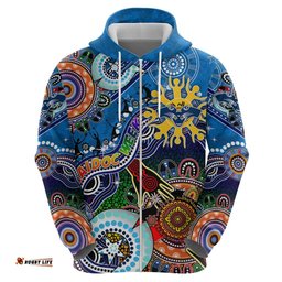 custom naidoc week 2024 geelong cats hoodie australia aboriginal dot painting