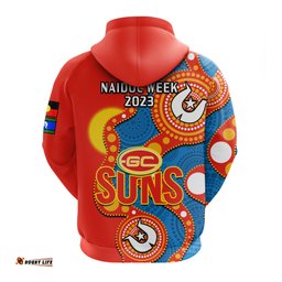 gold coast football naidoc hoodie suns indigenous for our elders
