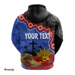 kangaroos football anzac hoodie aboriginal mix slouch hat