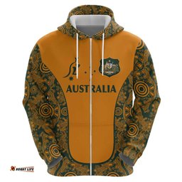 custom australia rugby championship 2024 hoodie aboriginal art tattoo pattern