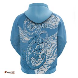 personalised new zealand autism awareness hoodie nz fern with maori koru lizard