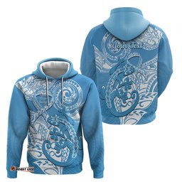 personalised new zealand autism awareness hoodie nz fern with maori koru lizard