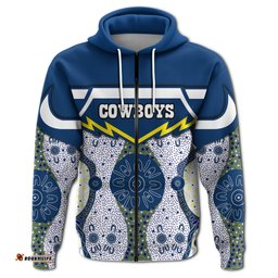 custom personalised cowboys zip hoodie north aboriginal