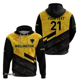 custom text and number new zealand wellington cricket hoodie firebirds sporty style