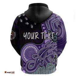 personalised naidoc week afl dockers hoodie aboriginal dot art lizard mix boomerang