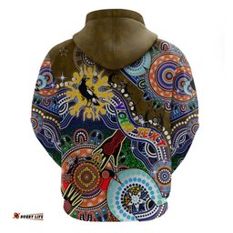 custom naidoc week 2024 collingwood magpies hoodie australia aboriginal dot painting
