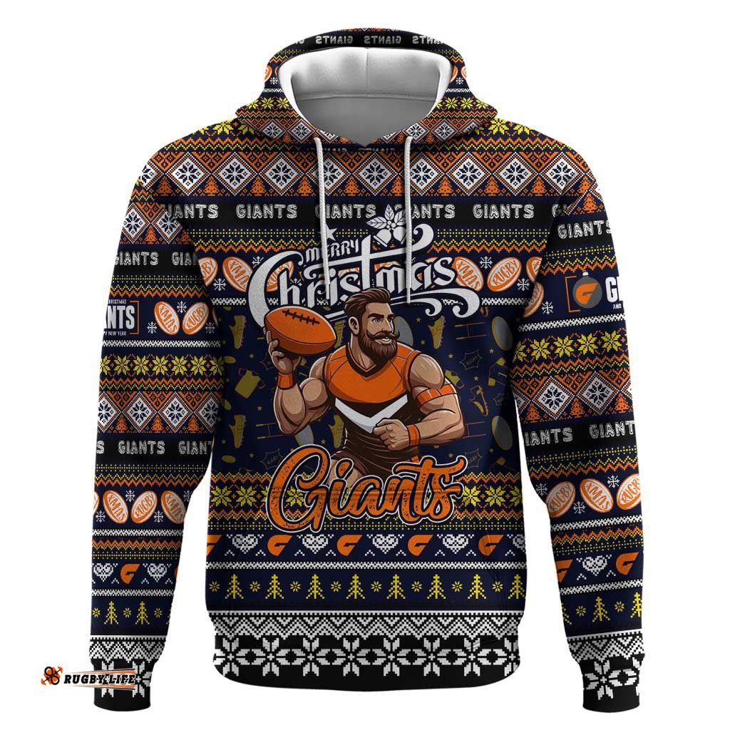 personalized giants football xmas hoodie australia afl mascot