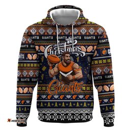 personalized giants football xmas hoodie australia afl mascot