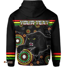 custom personalised panthers hoodie aboriginal patterns