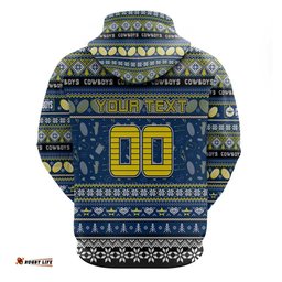 personalized cowboys rugby xmas hoodie australia nrl mascot