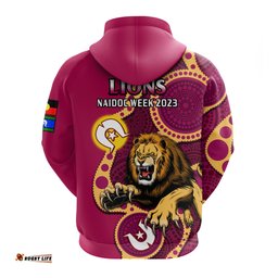 brisbane lions football naidoc hoodie for our elders indigenous art