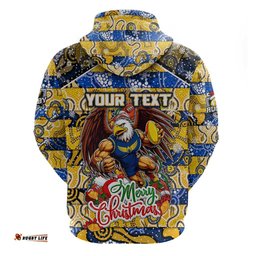 custom eagles football merry christmas hoodie indigenous australian art
