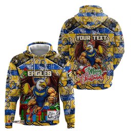 custom eagles football merry christmas hoodie indigenous australian art