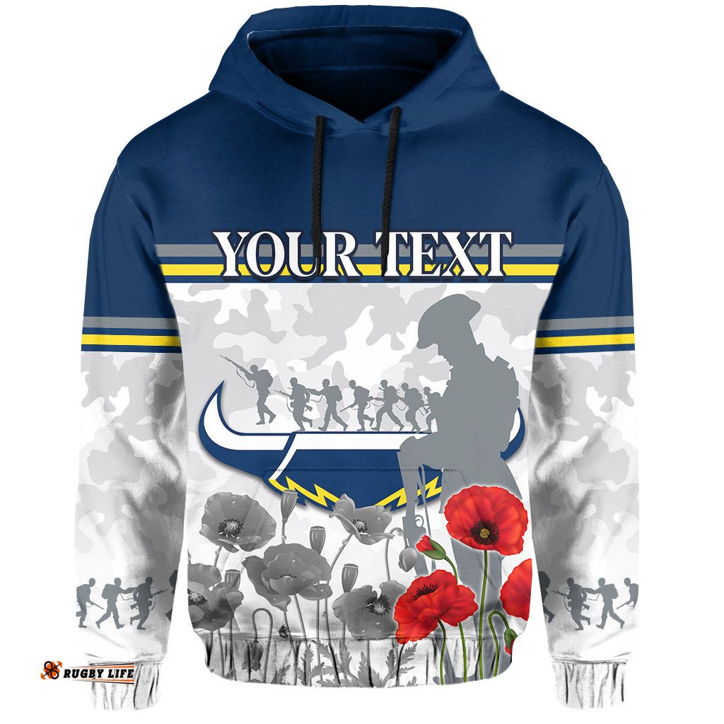 custom personalised cowboys anzac hoodie aboriginal lest we forget