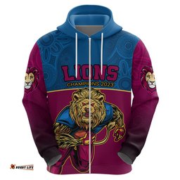 custom afl lions champions hoodie proud brisbane aboriginal vibe