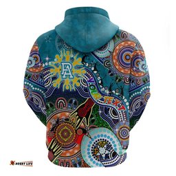 custom naidoc week 2024 port adelaide power hoodie australia aboriginal dot painting