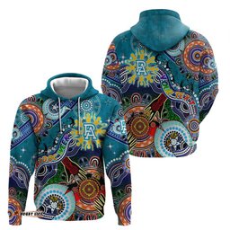 custom naidoc week 2024 port adelaide power hoodie australia aboriginal dot painting