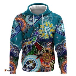 custom naidoc week 2024 port adelaide power hoodie australia aboriginal dot painting