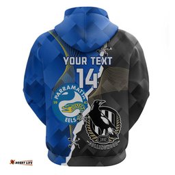 custom magpies football and eels rugby hoodie dynamic style