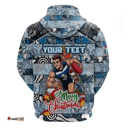 custom blues football merry christmas hoodie indigenous australian art
