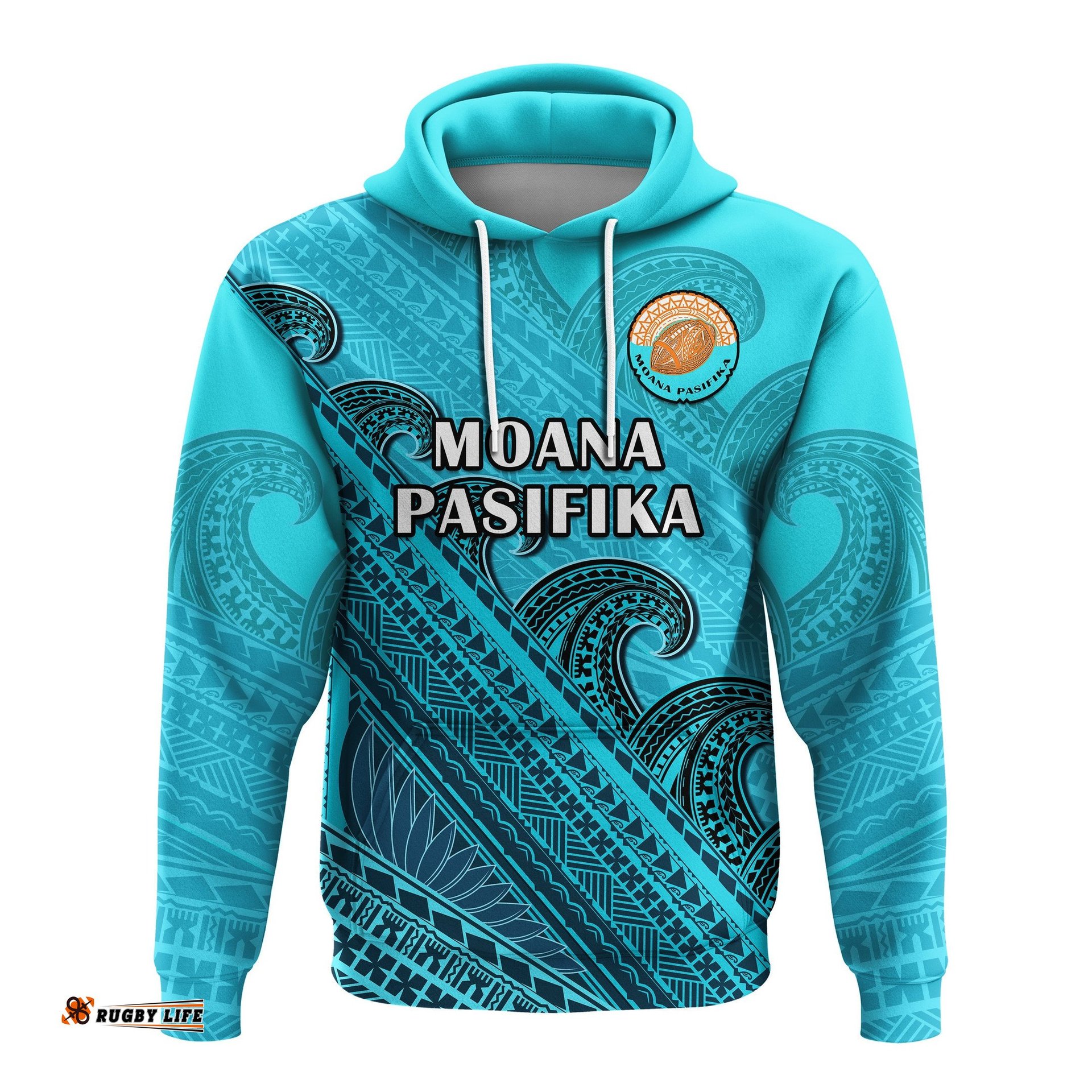 custom text and number moana pasifika rugby hoodie aotearoa super polynesian pattern