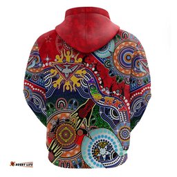 custom naidoc week 2024 essendon bombers hoodie australia aboriginal dot painting