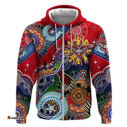 custom naidoc week 2024 essendon bombers hoodie australia aboriginal dot painting