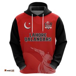 custom text and number lahore qalandars cricket pakistan lq champions red hoodie